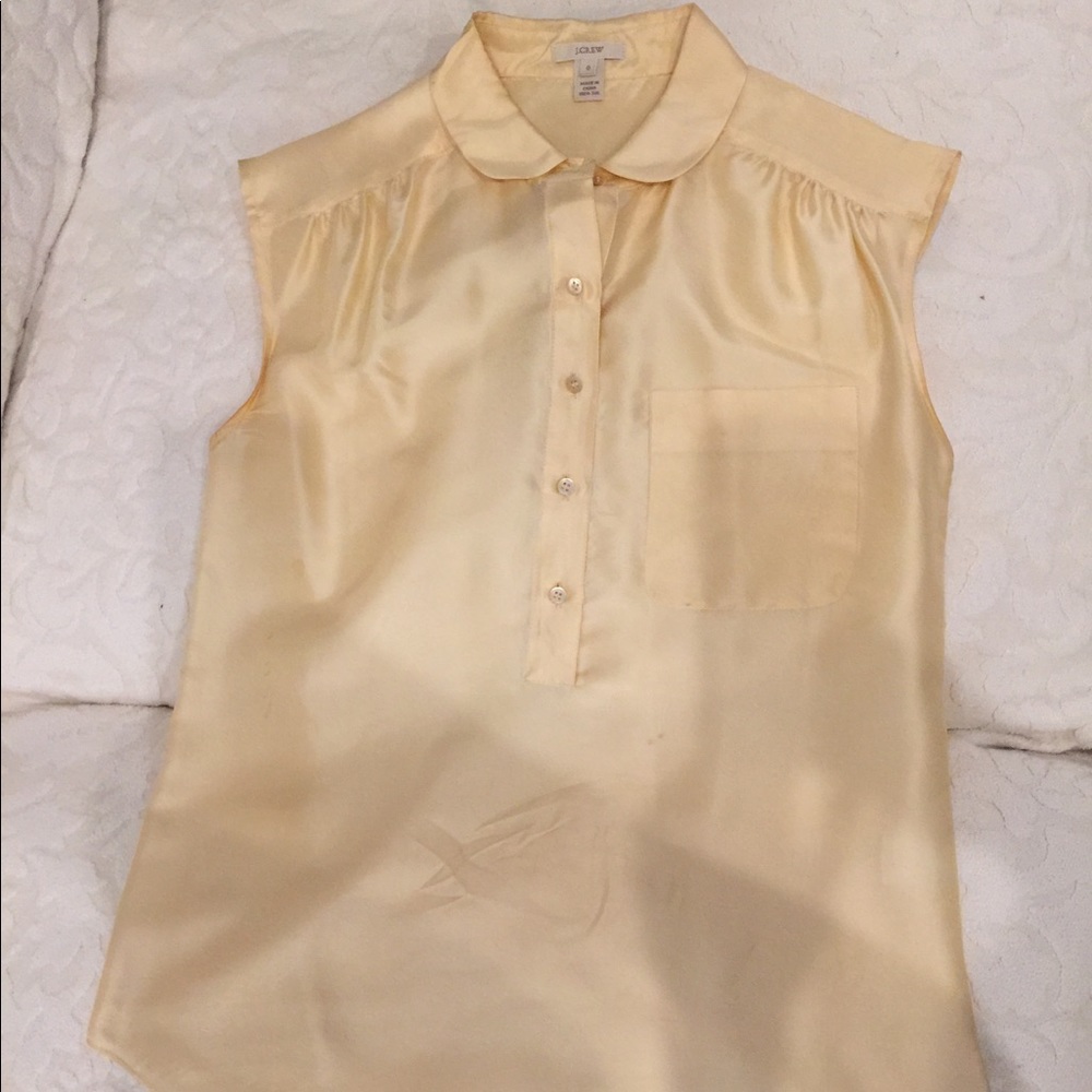 J crew silk tank blouse